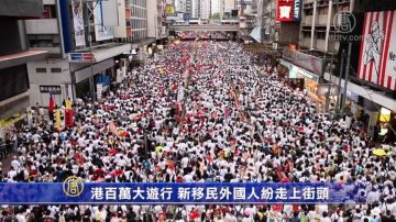 港百萬大遊行 新移民外國人紛走上街頭