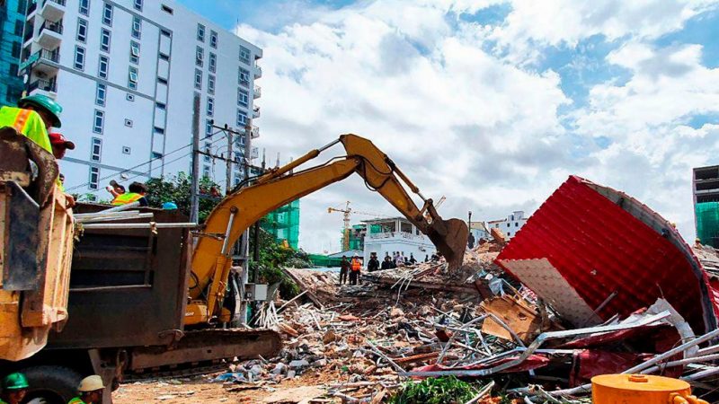 柬埔寨中資建築工地突倒塌 釀3死18傷傳30人被埋