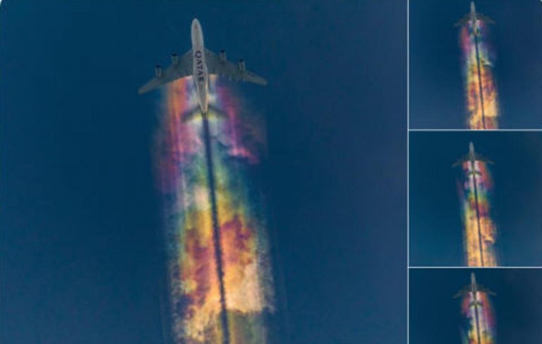 沒修圖非合成！德國攝影師拍下夢幻般「彩虹飛機雲」