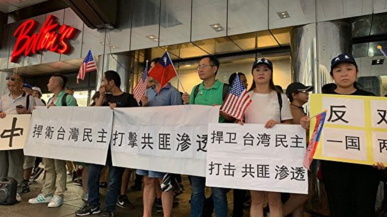 歡迎蔡英文遭紐約親共份子攻擊 受害者報警