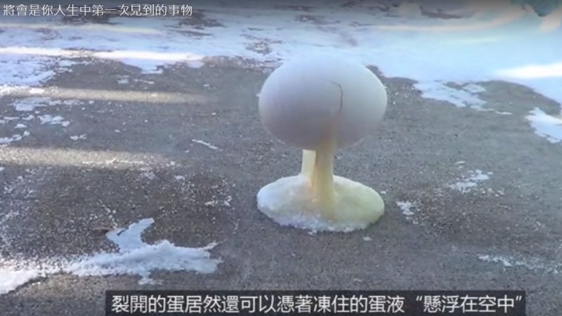 懸浮的冰凍雞蛋 5個你可能沒有看過的事物（視頻）