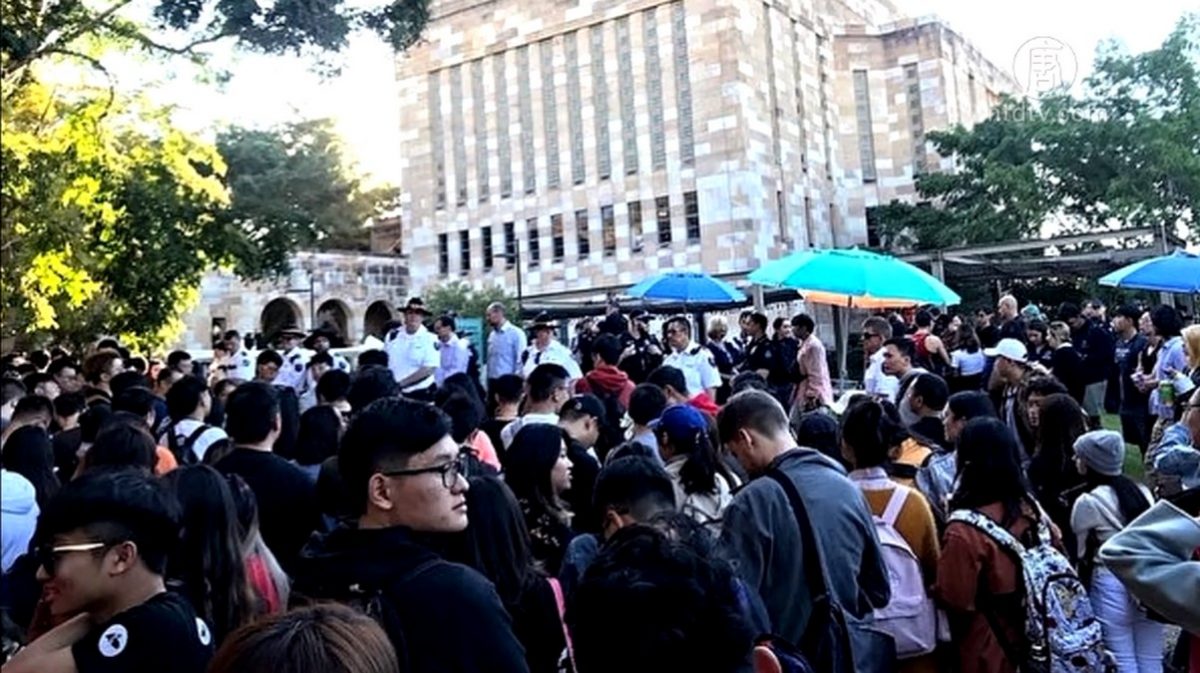 【禁闻】澳洲港生反送中 遭中国学生暴力围攻