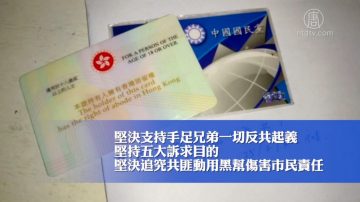 【禁聞】香港國民黨聯署：支持反共起義