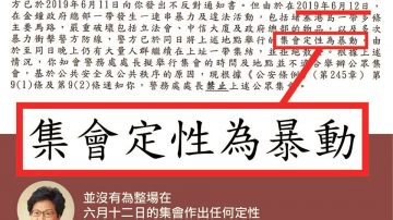 不满港府“谎言治港” 民阵曝港警定性“612暴动”公文