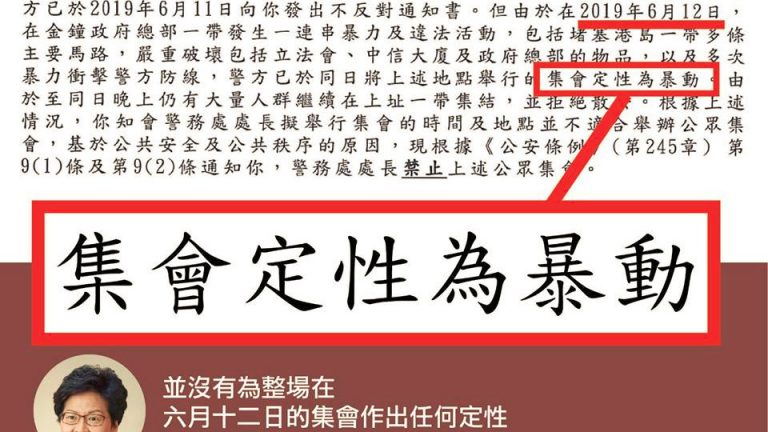 不滿港府「謊言治港」 民陣曝港警定性「612暴動」公文