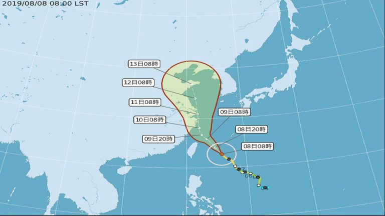 利奇馬轉強颱 台發陸警愈晚風雨愈明顯