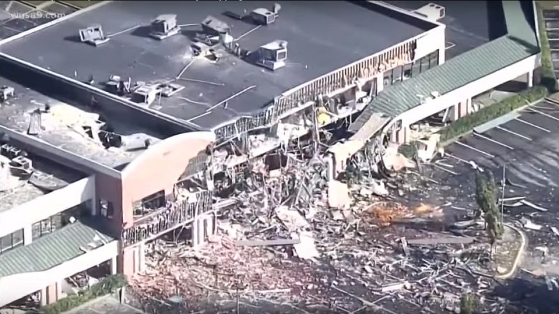 疑气体泄漏 马里兰州购物中心爆炸起火