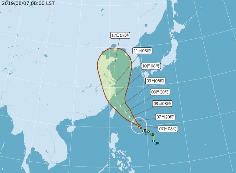 利奇馬增強為中颱 預估從北台灣海面通過