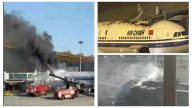 北京機場客機起火濃煙滾滾 原因疑曝光（視頻）