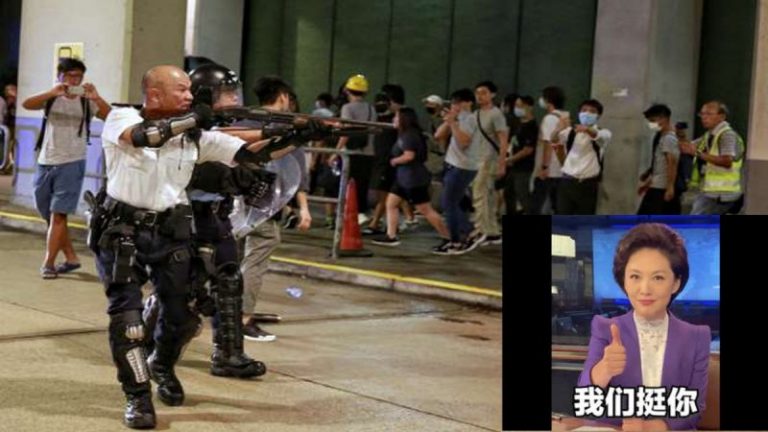 中國一分鐘：央視主播代14億人挺港警 網怒轟：別代表我