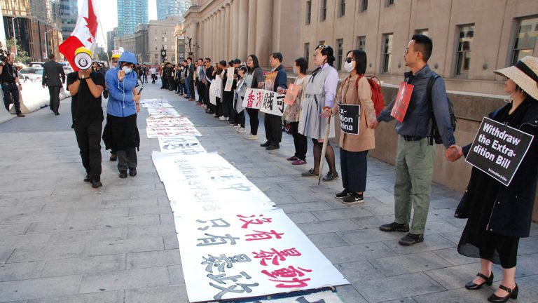 多倫多築人牆 同步響應「香港之路」