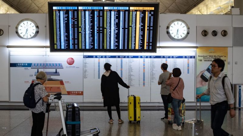 約90航班取消 香港機場大致恢復正常