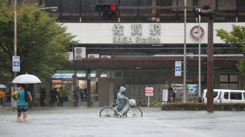日本九州致灾大雨 多条河川泛滥 当局发5级警报