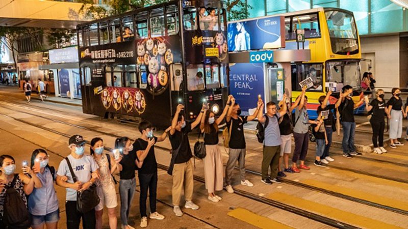 组图：21万人链筑起“香港之路”反送中怒火越烧越旺