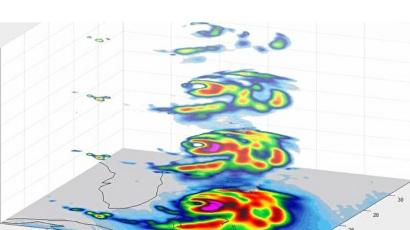 NASA小卫星绘制多利安飓风三维结构图