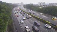 台国道3号土城段10车连环撞 车流回堵逾10公里