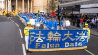 欧洲法轮功学员伦敦大游行 吁制止迫害