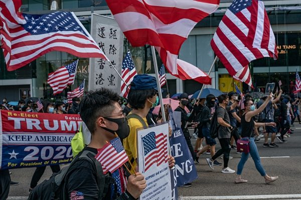 组图1：915香港“全民抗暴政” 人潮挤爆街道