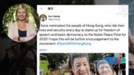 挪威國會議員提名港人諾貝爾和平獎