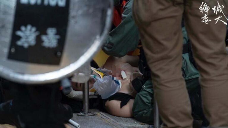 學生十一示威被槍擊輿論嘩然 港警一天前發殺人預告(視頻)