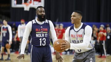 NBA哈登威少68分 火箭三節解體公牛