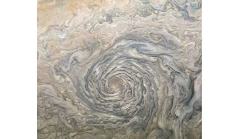 木星氣旋風暴構成迷幻圖像