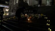 温哥华港人烛光悼念遇害者