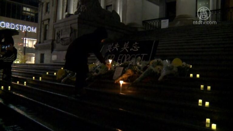 溫哥華港人燭光悼念遇害者