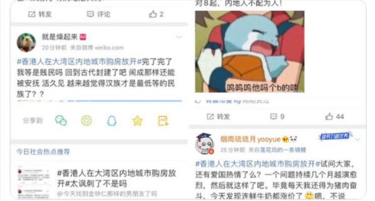 撒誘餌？中共開放港人大灣區購房 小粉紅氣炸