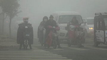 阴霾笼罩华北黄淮 大陆多地航班延误