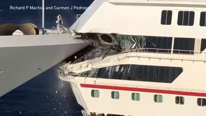 嘉年華兩艘郵輪 墨西哥小島外海擦撞釀6傷(視頻)