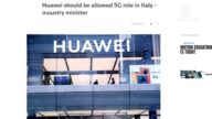 意大利國會籲政府 考慮禁止華為參與5G