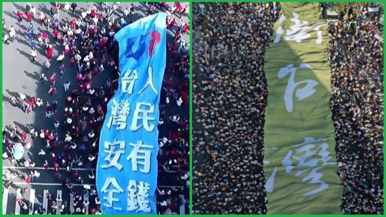 台選戰激烈 高雄罷韓挺韓大遊行同日打擂台