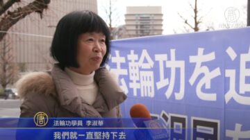 堅持不懈 新年東京訴江徵簽活動