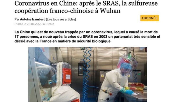 法助建武漢病毒實驗室 法媒：憂中共製化武.且屢違諾