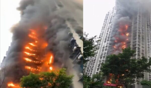 新年首日重慶大火 32層住宅樓幾乎燒透(視頻)