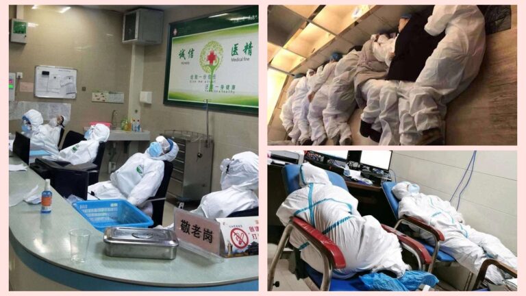 武漢醫護倒卧照片流出 網友質問：這叫沒困難？