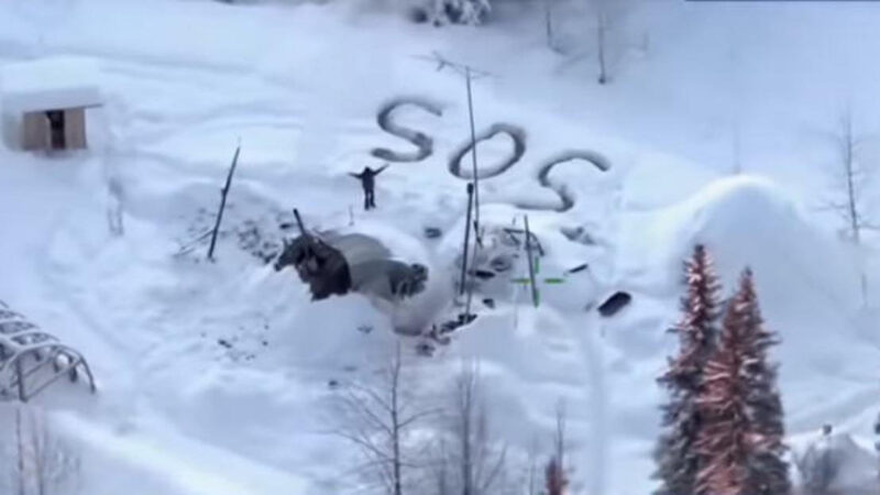 美国男子被困荒野23天 雪地画SOS获救重生（视频）