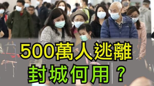 【江峰时刻】武汉肺炎最新消息: 500万人离开武汉 封城何用？