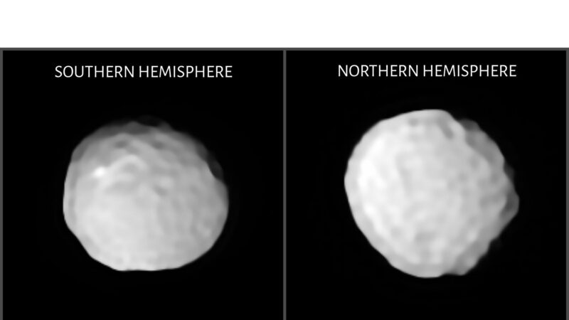研究发现小行星被撞成“高尔夫球”