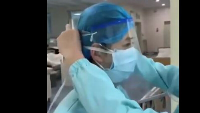 武汉医生自制口罩护目镜 穿纸尿裤救人