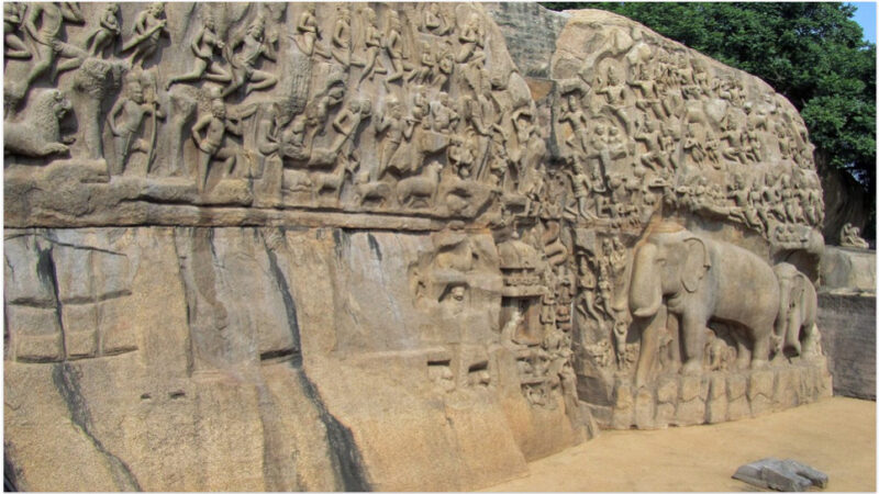 大海啸过后 印度意外冒出古石雕建筑群(图)