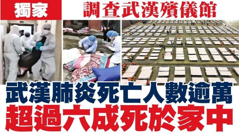 海外调查:武汉肺炎死亡逾万 超六成死于家中