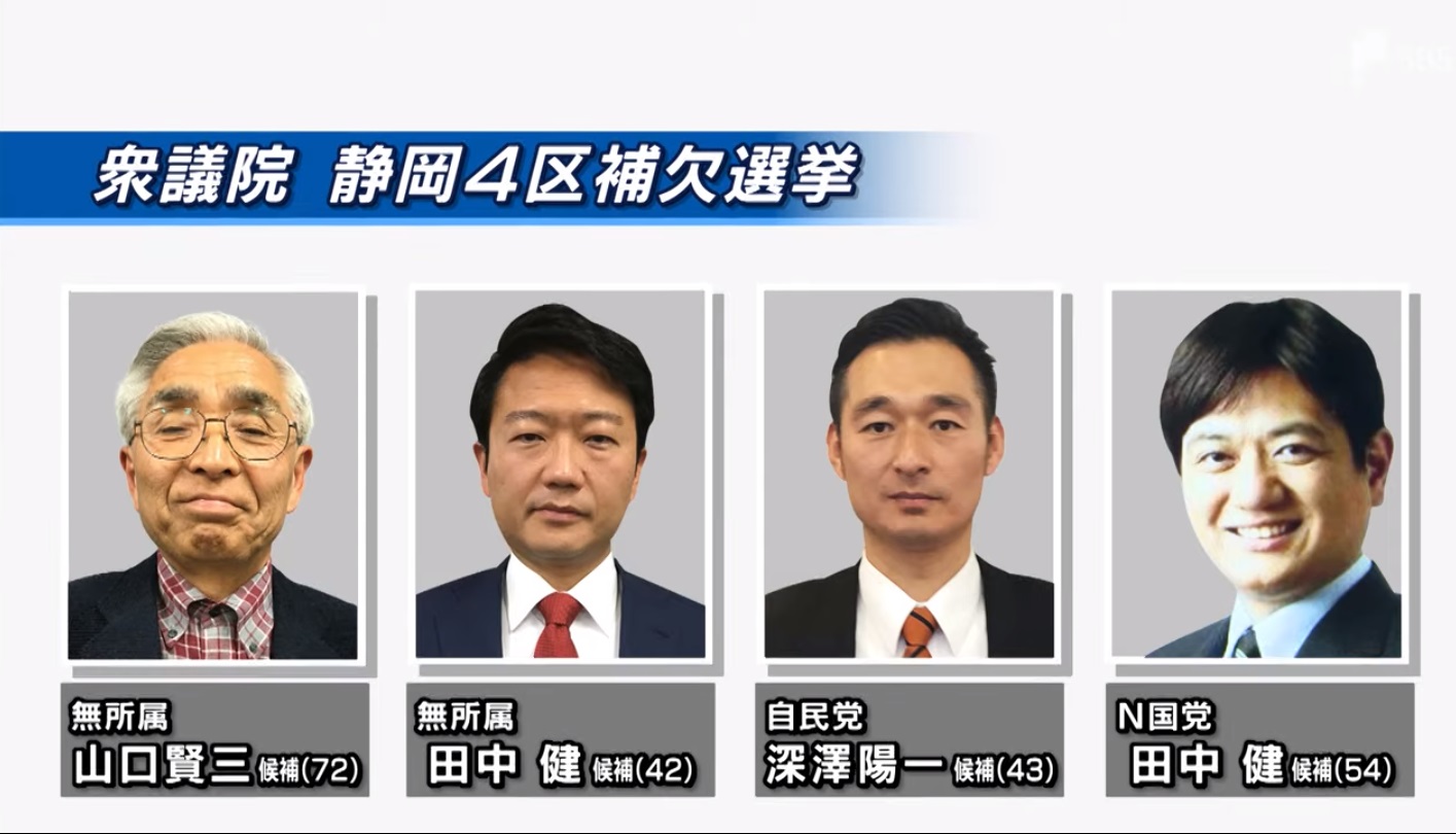 日本众议员补选2人都叫田中健3708票难区别 静冈 新唐人中文电视台在线