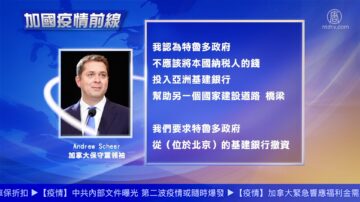 保守党领袖：纳税人的钱不应送给中共