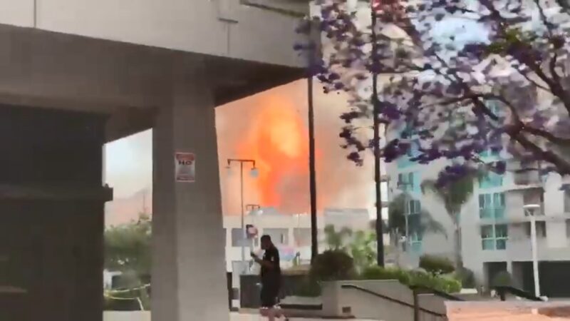 洛杉磯市中心驚傳爆炸 11消防員遭燒傷