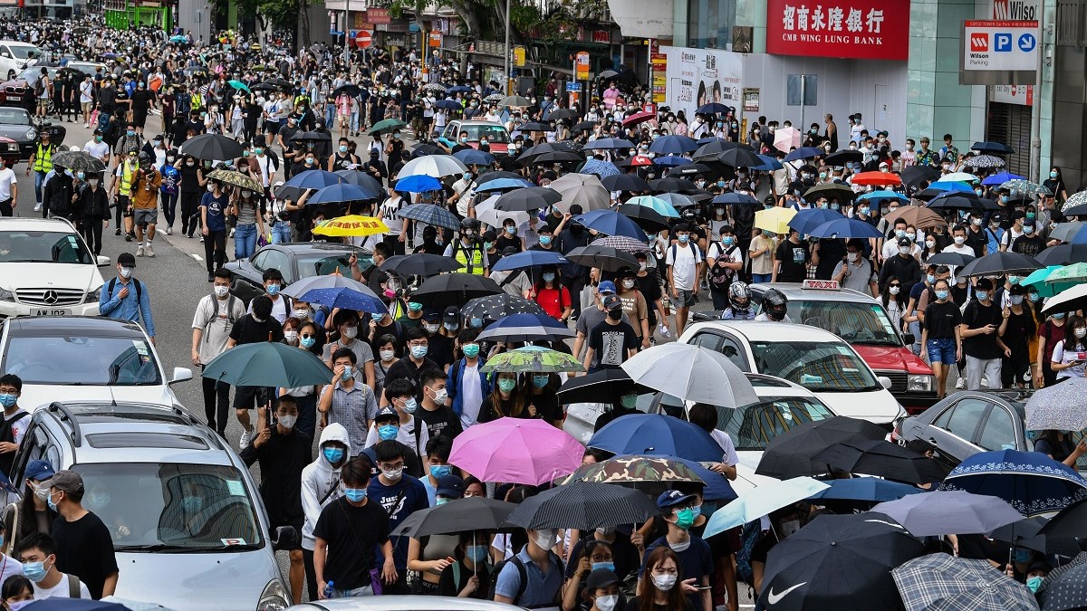 重播 反国安恶法5 24香港大游行 反恶歌法 国安法 国歌法 新唐人中文电视台在线