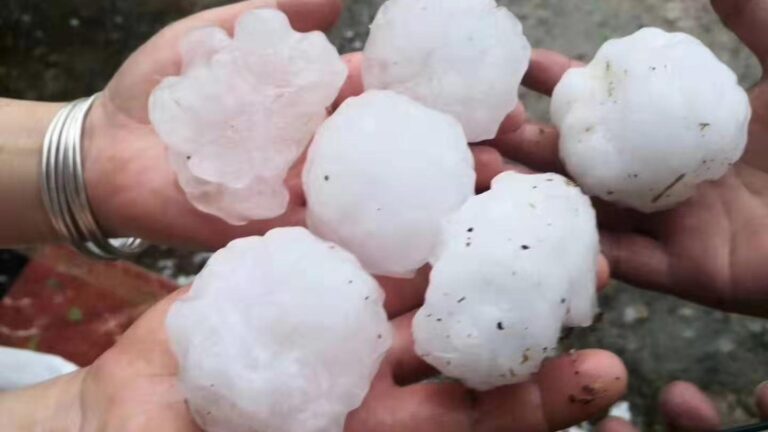 湖南貴州雷電交加 冰雹大如網球（視頻）