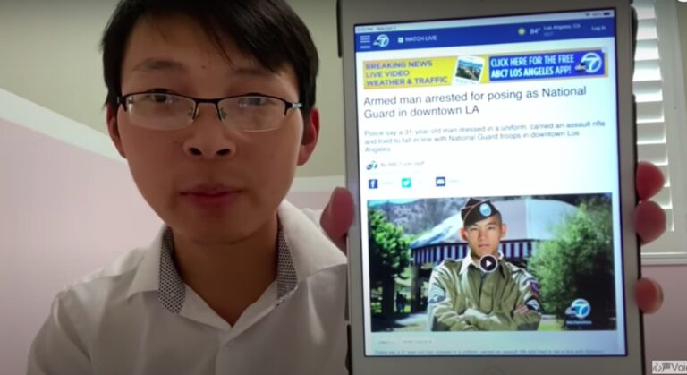 大聖：亂上加亂，華裔攜帶鬼槍假扮國民兵在洛杉磯執法被抓 