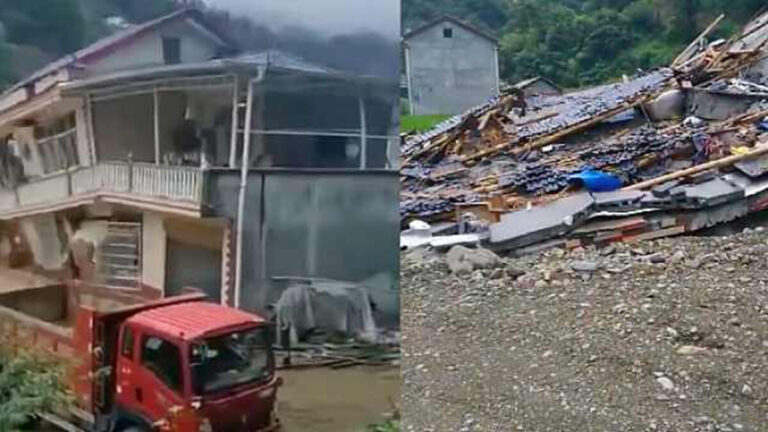 湖北50萬新居洪水一沖即塌 屋主欲哭無淚斥人禍